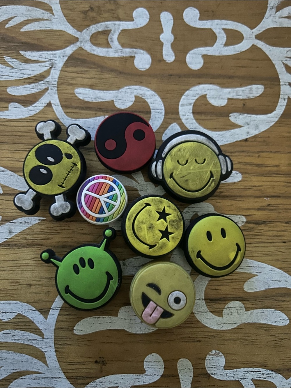 Yellow Smiley shoe charms